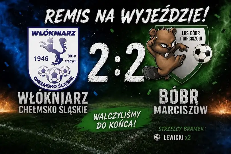 Bóbr wraca z Chełmska z remisem 2:2 po emocjonującym meczu