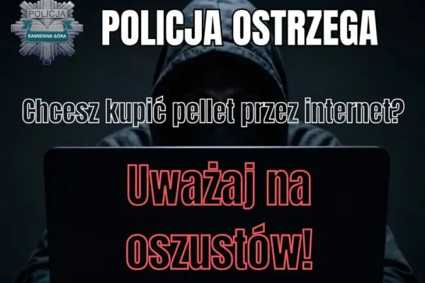 Ostrzeżenie policji z Kamiennej Góry: oszuści żerują na kupujących pellet