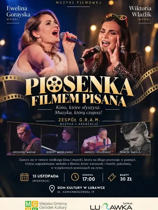 Muzyczna podróż przez świat kina – koncert filmowy w Lubawce