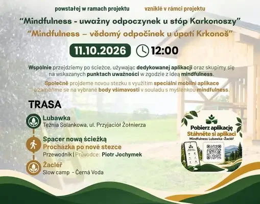 Nowa ścieżka Mindfulness połączy Lubawkę i Žacléř – otwarcie już w niedzielę