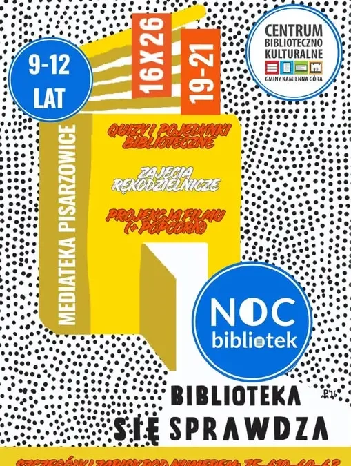 Noc Bibliotek w pisarzowickiej Mediatece – zaproszenie na wyjątkowy wieczór