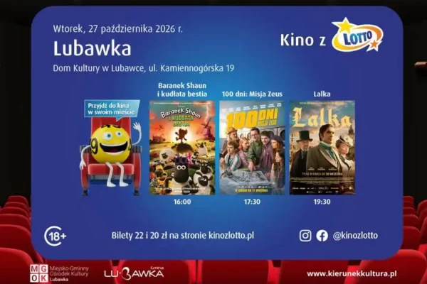 Kino z Lotto zawita do Lubawki – trzy filmy na dużym ekranie