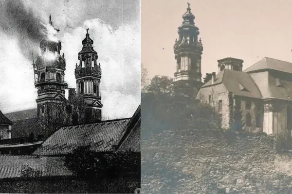 113 lat temu spłonęła wieża bazyliki w Krzeszowie. Dzwon Emanuel runął na ziemię