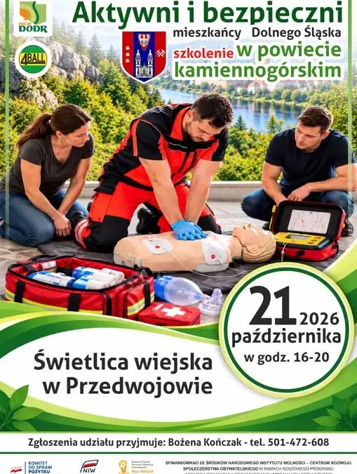 Szkolenie „Aktywni i bezpieczni mieszkańcy Dolnego Śląska” w Przedwojowie już dziś