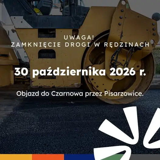 Rędziny: droga do kopalni zamknięta w piątek 30 października