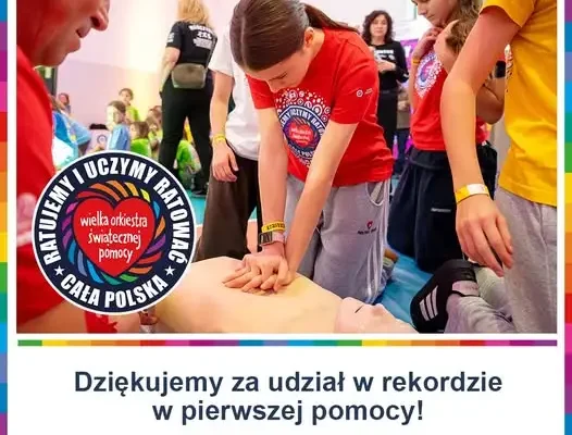 Rekord w pierwszej pomocy pobity! Ponad 204 tysiące uczestników w akcji WOŚP